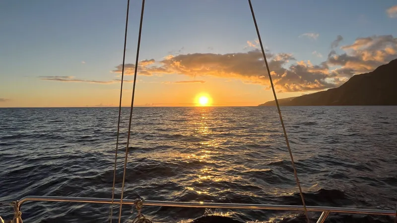 View of the sunset from Spica Yacht